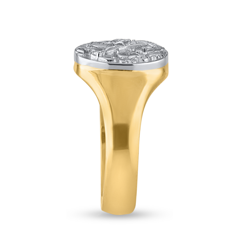 خاتم مفصّل حسب الطلب من الذهب عيار 24 قيراط والبلاتين خاتم مفصّل حسب الطلب من الذهب عيار 24 قيراط والبلاتين