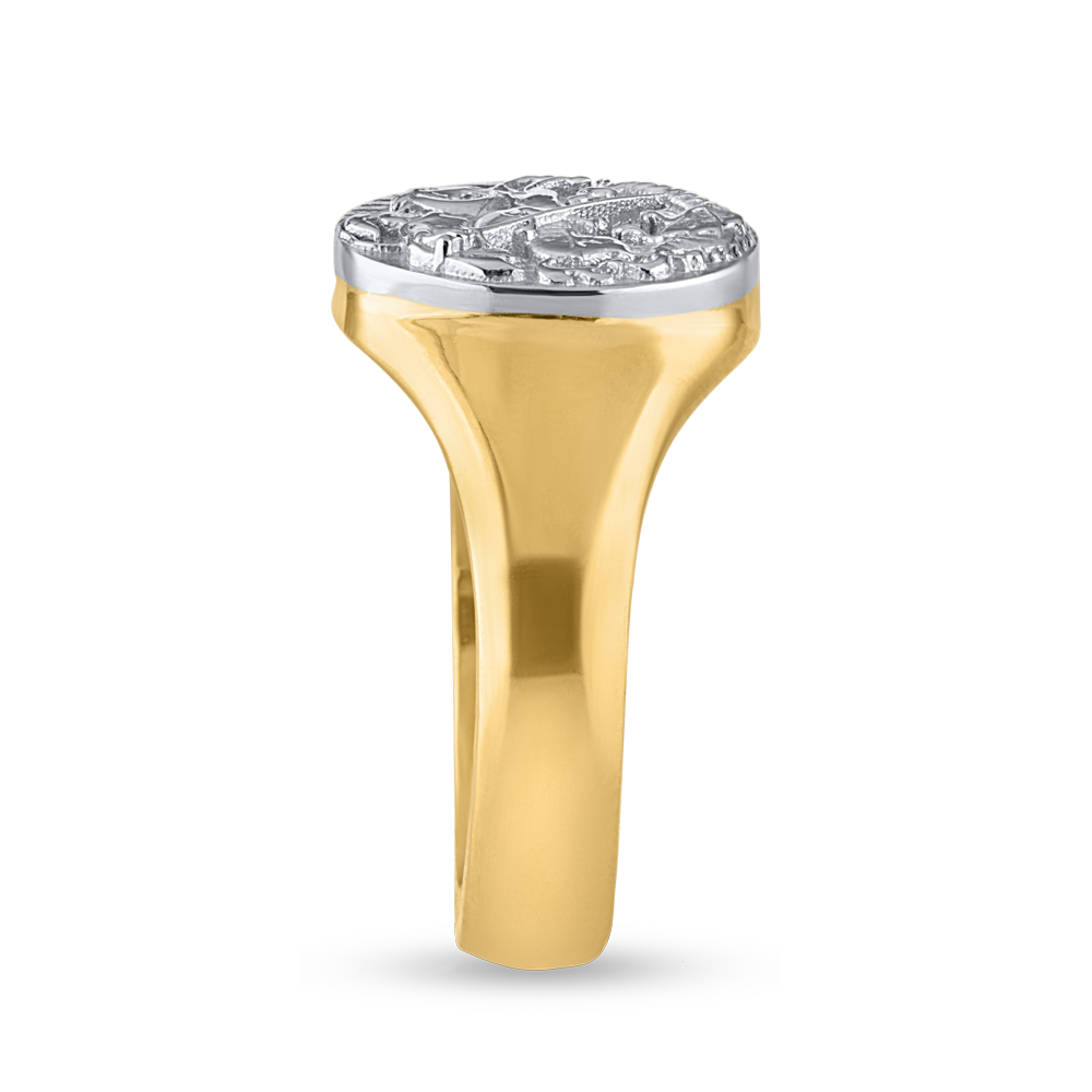 خاتم مفصّل حسب الطلب من الذهب عيار 24 قيراط والبلاتين خاتم مفصّل حسب الطلب من الذهب عيار 24 قيراط والبلاتين