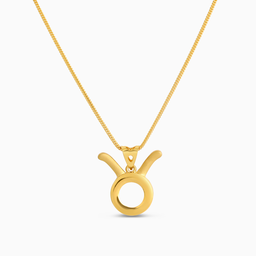 قلادة برج الثور من الذهب عيار 22 قيراط قلادة برج الثور من الذهب عيار 22 قيراط