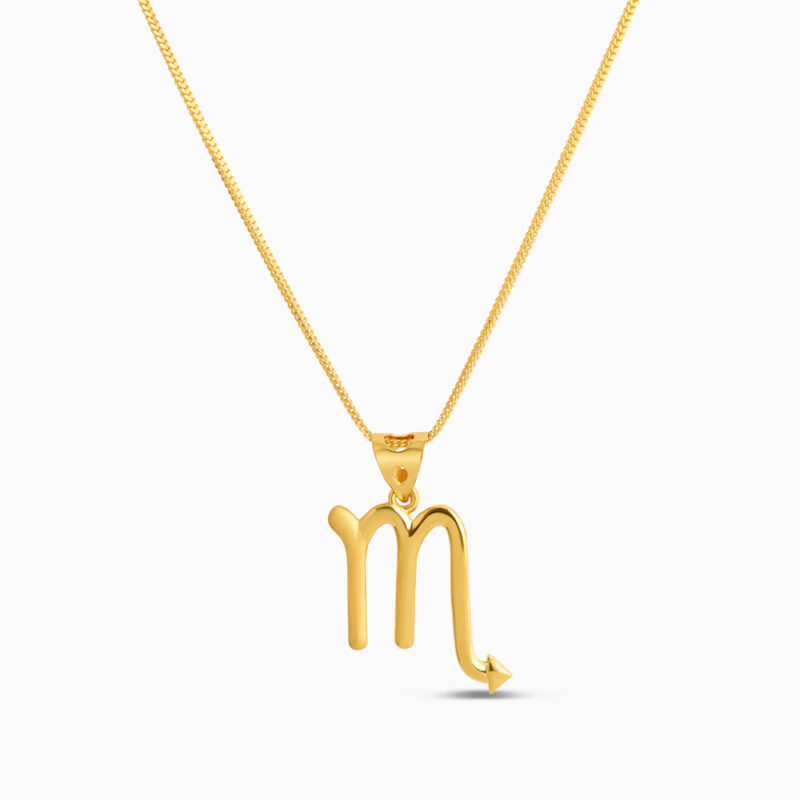 قلادة برج العقرب من الذهب عيار 22 قيراط قلادة برج العقرب من الذهب عيار 22 قيراط