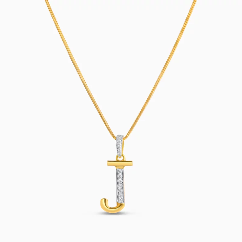 22ct Gold Initial J Cubic Zirconia Pendant 22ct Gold Initial J Cubic Zirconia Pendant