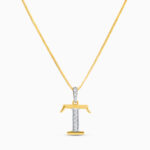 22 Karat Gold Initial T Anhänger