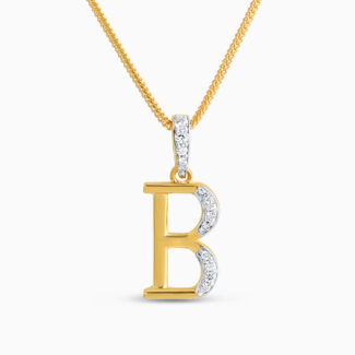 Gold Alphabet B Pendant Gold Alphabet B Pendant