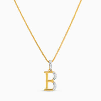 Gold Alphabet B Pendant