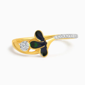 22ct Cubic Zirconia Ring with Enamel
