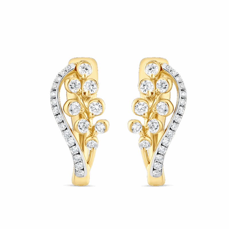 18 Ayar Pırlantalı Altın Küpe 18 Ayar Pırlantalı Altın Küpe