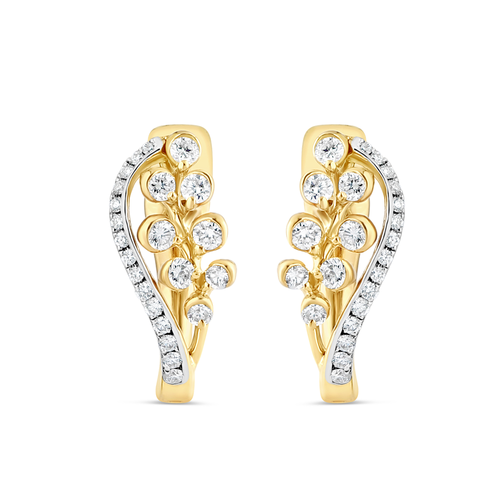 18 Ayar Pırlantalı Altın Küpe 18 Ayar Pırlantalı Altın Küpe