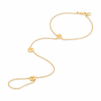 22ct Gold Poncha with Rosette Flower | 7 Inches