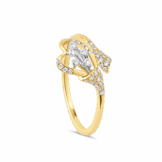 Feminine 18ct Gold Diamond Ring