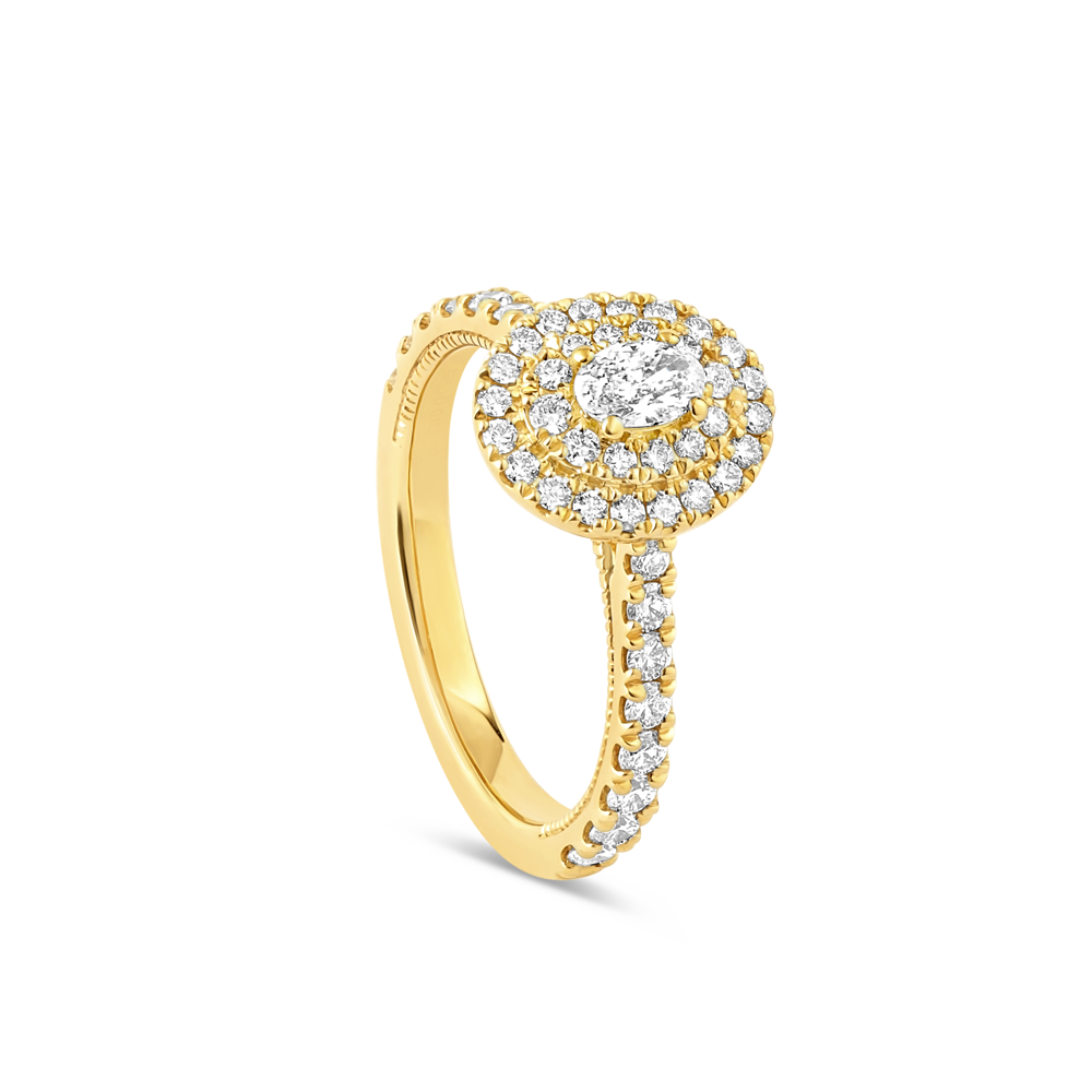 خاتم ألماس من الذهب الأصفر عيار 18 قيراط خاتم ألماس من الذهب الأصفر عيار 18 قيراط