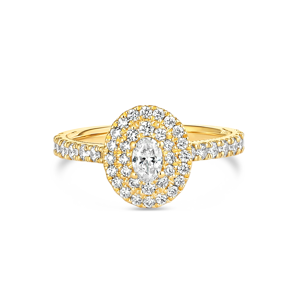 خاتم ألماس من الذهب الأصفر عيار 18 قيراط خاتم ألماس من الذهب الأصفر عيار 18 قيراط