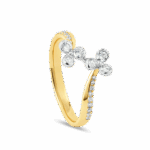 خاتم من الذهب الأصفر بتصميم البرسيم خاتم من الذهب الأصفر بتصميم البرسيم