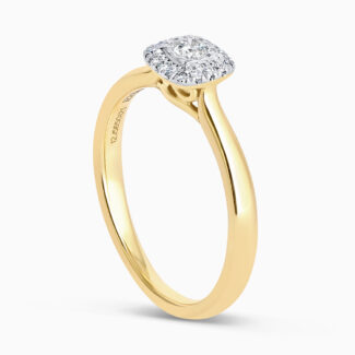 18ct Yellow Gold Natural Diamond Ring