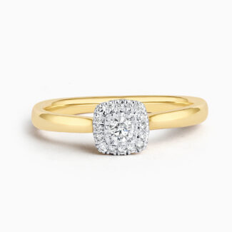 18ct Yellow Gold Natural Diamond Ring