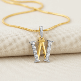 22ct Initial W Pendant