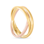 سوار من ذهب عيار 18 قيراط بلونين | مقاس K سوار من ذهب عيار 18 قيراط بلونين | مقاس K