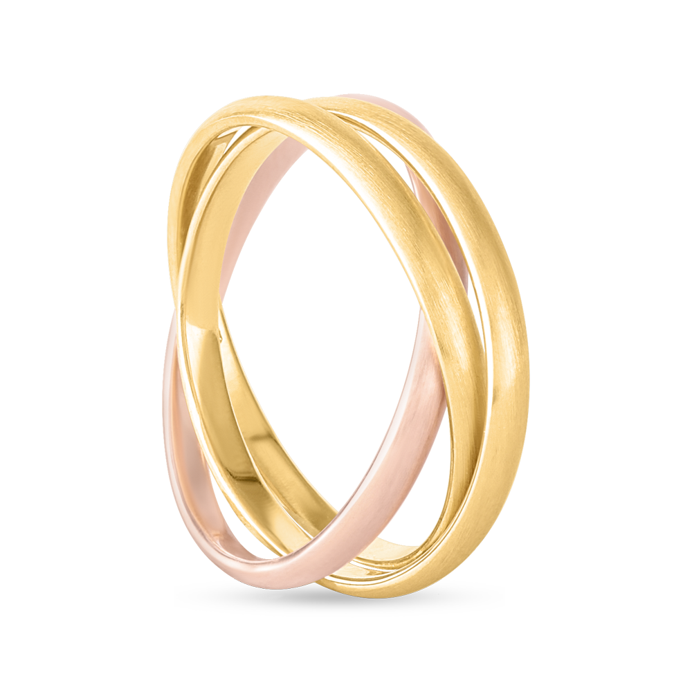 سوار من ذهب عيار 18 قيراط بلونين | مقاس K سوار من ذهب عيار 18 قيراط بلونين | مقاس K