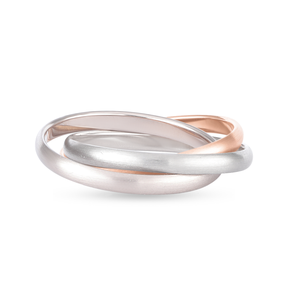 سوار ذهبي ثلاثي الألوان عيار 18 قيراط | مقاس L سوار ذهبي ثلاثي الألوان عيار 18 قيراط | مقاس L