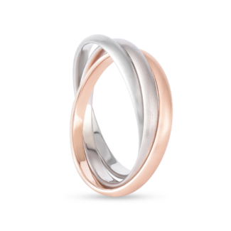 18 carat Gold Tri Colour Band | Size L