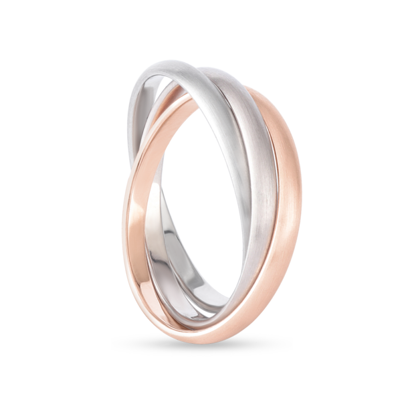 سوار ذهبي ثلاثي الألوان عيار 18 قيراط | مقاس L سوار ذهبي ثلاثي الألوان عيار 18 قيراط | مقاس L