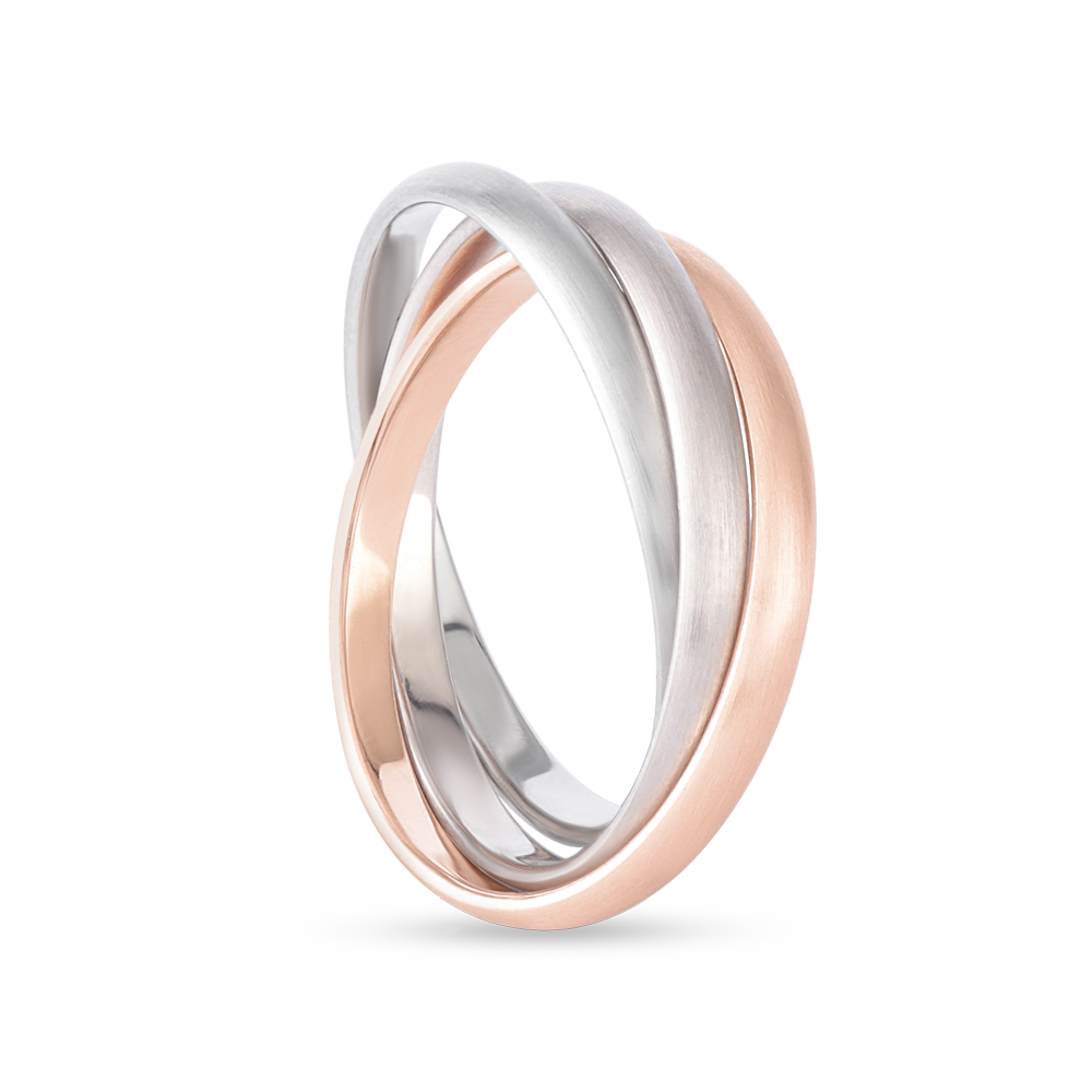 سوار ذهبي ثلاثي الألوان عيار 18 قيراط | مقاس L سوار ذهبي ثلاثي الألوان عيار 18 قيراط | مقاس L