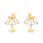 Rodyum Kaplama Saplama Küpe | 22 Ayar Altın Rodyum Kaplama Saplama Küpe | 22 Ayar Altın