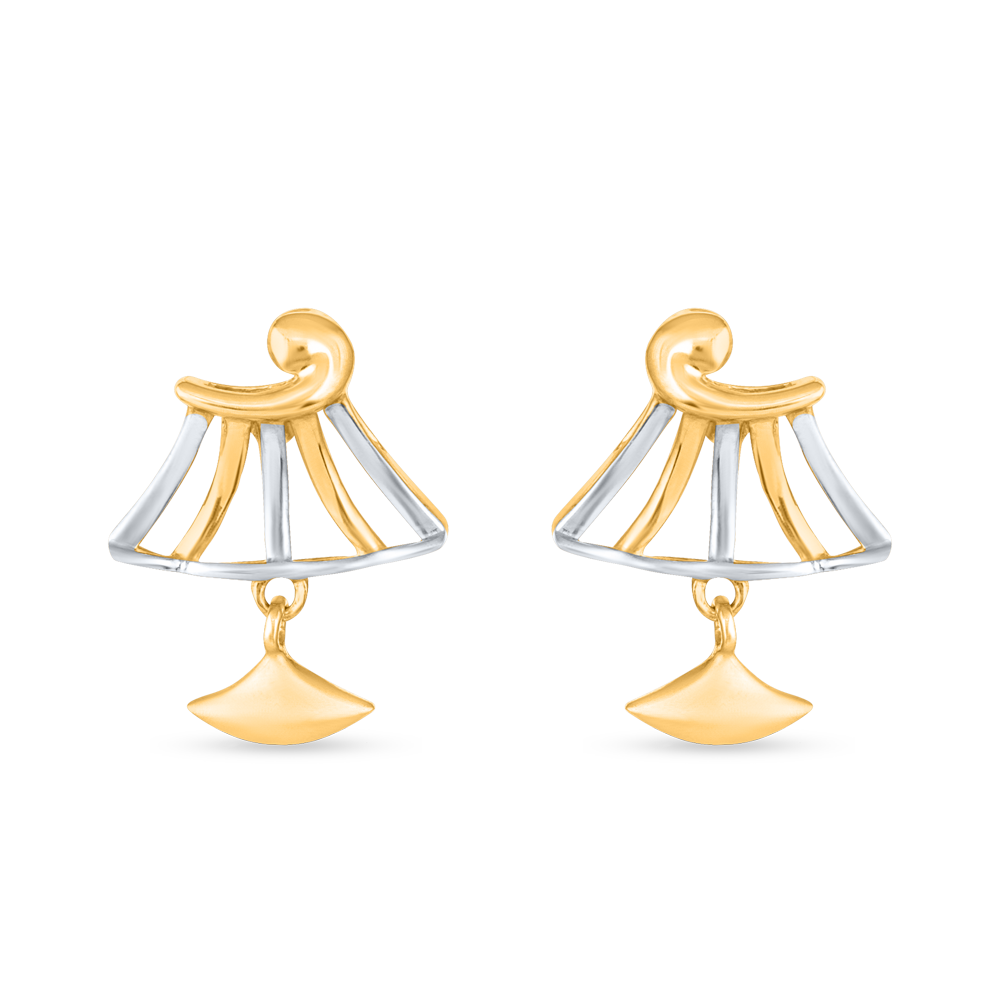 Rodyum Kaplama Saplama Küpe | 22 Ayar Altın Rodyum Kaplama Saplama Küpe | 22 Ayar Altın