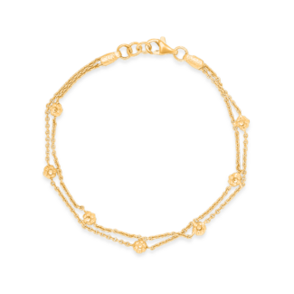 22ct Sunrise Gold Double Layer Bracelet | 7 Inches 22ct Sunrise Gold Double Layer Bracelet | 7 Inches