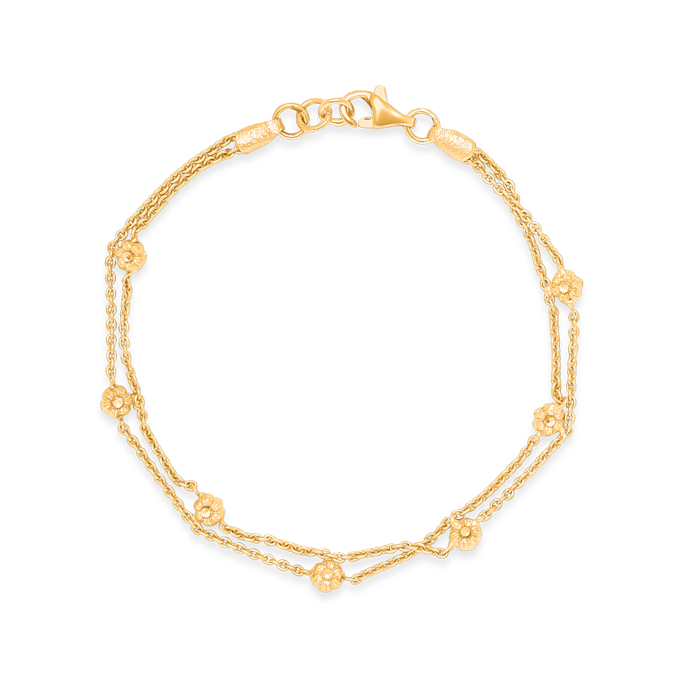 22 Ayar Gündoğumu Altın Çift Katmanlı Bileklik | 7 İnç 22 Ayar Gündoğumu Altın Çift Katmanlı Bileklik | 7 İnç