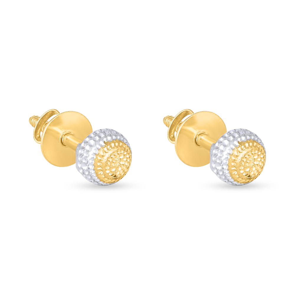 حلق أذن من الذهب عيار 22 قيراط بلمسة نهائية من الروديوم حلق أذن من الذهب عيار 22 قيراط بلمسة نهائية من الروديوم