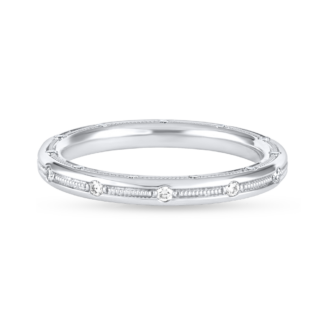 Platinum Diamond Ring Band | Size L