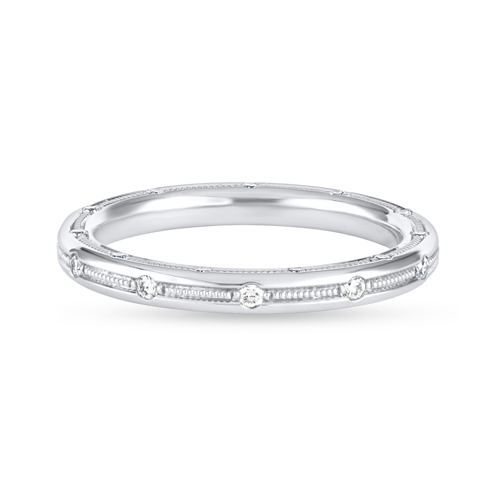 Platin Pırlanta Yüzük Bandı | L Beden Platin Pırlanta Yüzük Bandı | L Beden