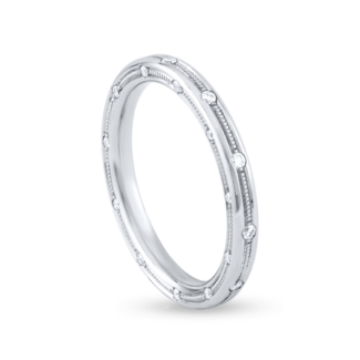 Platinum Diamond Ring Band | Size L