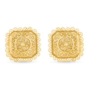 قرط مرصع ذهبي عيار 22 قيراط