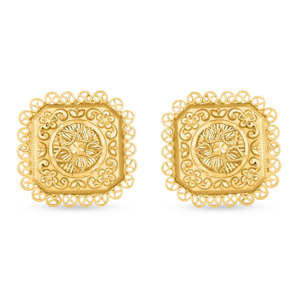 حلق من الذهب الأصفر عيار 22 قيراط حلق من الذهب الأصفر عيار 22 قيراط