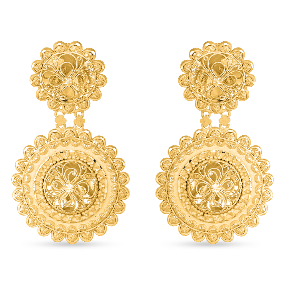 22 Ayar Altın Damla Küpe 22 Ayar Altın Damla Küpe