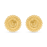 قرط مرصع دائري من الذهب الأصفر عيار 22 قيراط قرط مرصع دائري من الذهب الأصفر عيار 22 قيراط