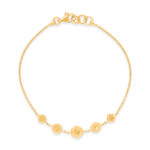 22ct Sunrise Gold Flower Single Line Bracelet