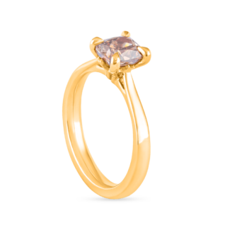 22ct Sunrise Gold Ring with Cognac Diamond | Size J 22ct Sunrise Gold Ring with Cognac Diamond | Size J