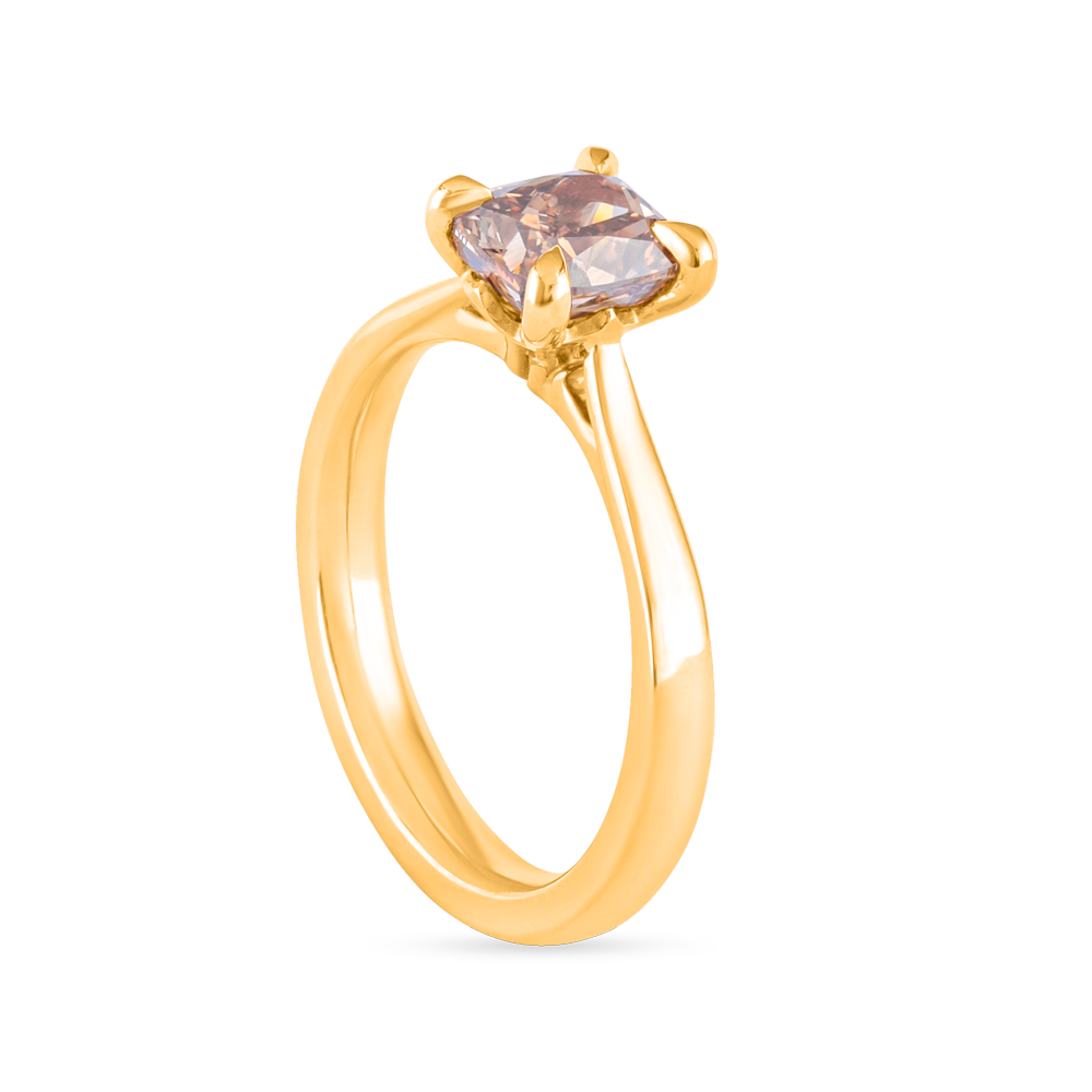 Konyak Pırlantalı 22 Ayar Gündoğumu Altın Yüzük | J Beden Konyak Pırlantalı 22 Ayar Gündoğumu Altın Yüzük | J Beden