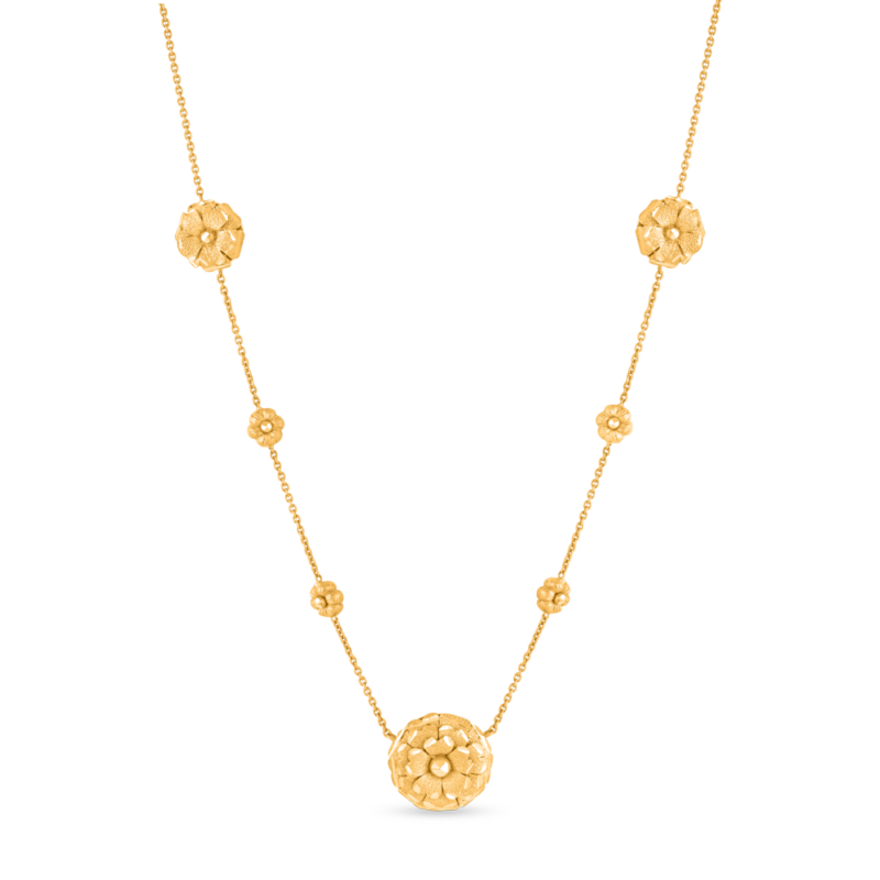 22 Ayar Gündoğumu Altın Rozet Kolye | 18,5 İnç 22 Ayar Gündoğumu Altın Rozet Kolye | 18,5 İnç