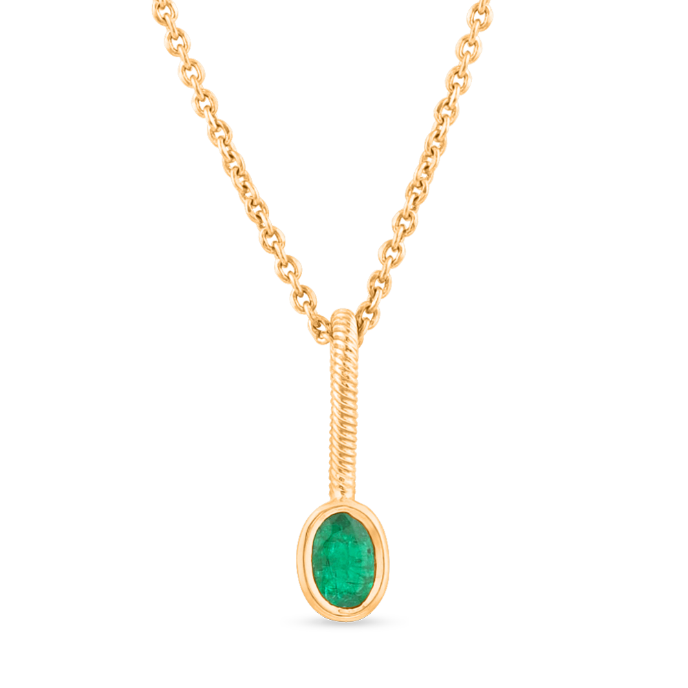 قلادة الزمرد المنفردة قلادة الزمرد المنفردة