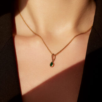 Solo Emerald Pendant