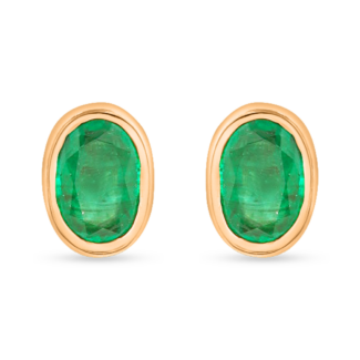 Solo Emerald Studs