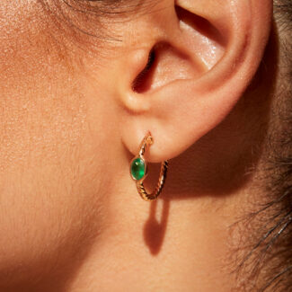 Horizon Emerald Hoops