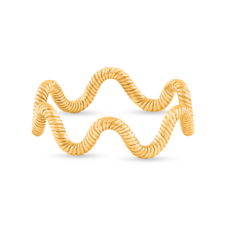 22ct Gold Wave Pattern Ring | Size P