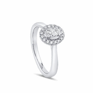 Halo White Gold Diamond Engagement Ring Halo White Gold Diamond Engagement Ring