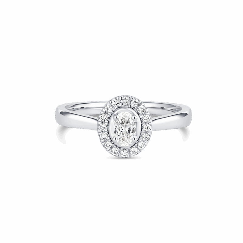 Halo White Gold Diamond Engagement Ring