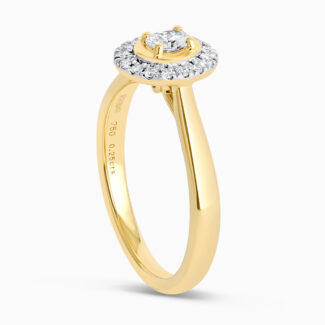 18ct Gold Natural Diamond Ring