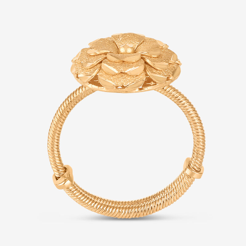 22ct Gold Rosettes Adjustable Ring | 15mm